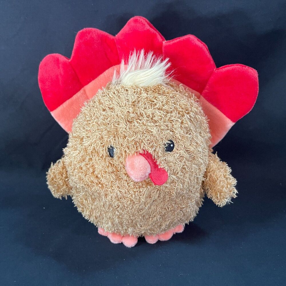 American Greetings Turkey Plush Stuffed Toy 7” Thanksgiving Fall Decor 9”